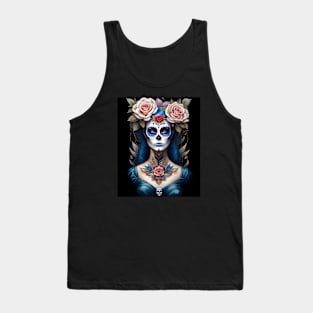 Sugar Skull Art - Colorful Dia de los Muertos Tank Top